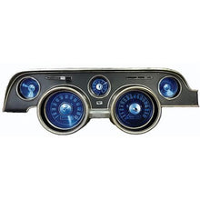 1967-68 Ford Mustang; Instrument Gauge Cluster; w/Tach; LED Bulb Kit;  Blue