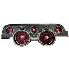 1967-68 Ford Mustang; Instrument Gauge Cluster; w/Tach; LED Bulb Kit; Red