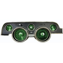 1967-68 Ford Mustang; Instrument Gauge Cluster; w/Tach; LED Bulb Kit ; Green