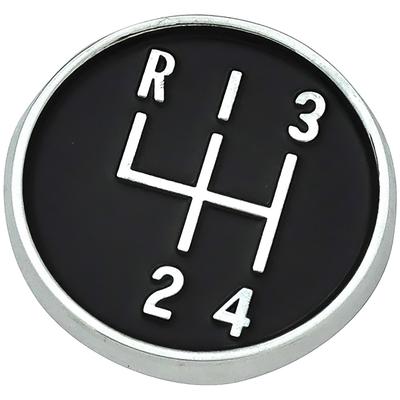 1361022 - 1964-72 Buick, Skylark, Gran Sport, GS; Console Emblem; 4-Speed Shift Pattern