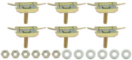 13931C - 1962-67 Chevy II, Nova; Upper Trunk Cove Molding Clip Set; Clips, Nuts, Washers