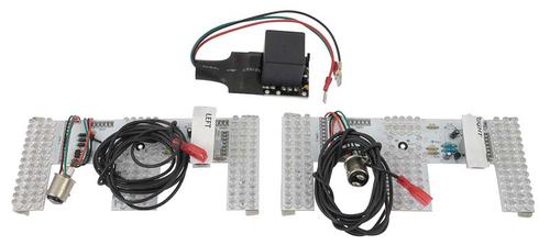 1967-68 Ford Mustang; Euro-Style Dual Color LED Tail Light Kit; With Lenses