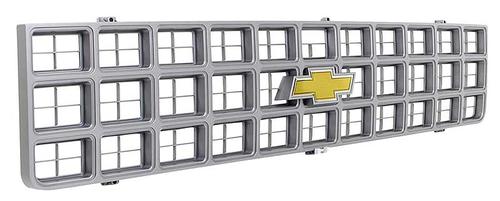 14007543 - 1980 Chevy Pickup, Blazer, Suburban; Grill Assembly; with Bow Tie Emblem; Argent Gray