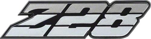 14024332 - 1980-81 Camaro; Z28 Front Grill Emblem; Tri-Color Silver