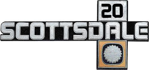 14026446 - 1981-87 Chevrolet Truck; Scottsdale 20; Front Fender Emblem ; Each; GM Licensed
