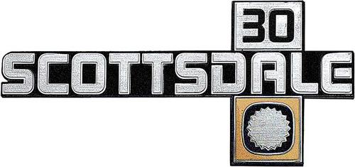 14026447 - 1981-87 Chevrolet Truck; Scottsdale 30; Front Fender Emblem ; Each; GM Licensed