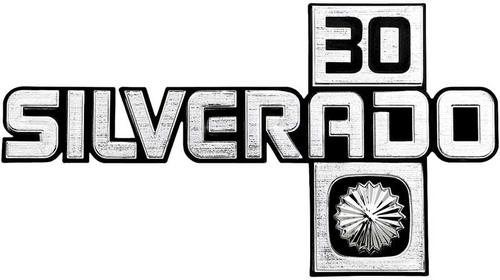 14026453 - 1981-87 Chevy Pickup, Suburban; SILVERADO 30 Front Fender Emblem; Each; GM Licensed