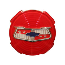 Trim Parts 1954 & 1957-58 Chevrolet Full Size Car Red Wheel Spinner Emblem, Each - (1405)
