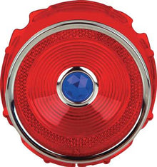 1965 Impala, Bel Air, Biscayne; Blue Dot Tail Lamp Lens; with Outer Chrome Ring; Each