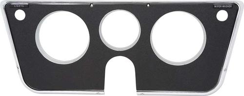 1969-72 Chevy. GMC Pickup, Blazer, Jimmy, Suburban; Dash Gauge Bezel; Black Face; with Chrome Edges; for Warning Lights