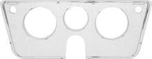 1969-72 Chevy, GMC Pickup, Blazer, Jimmy, Suburban; Dash Gauge Bezel; Chrome Face; 3 Gauge; For Warning Lights