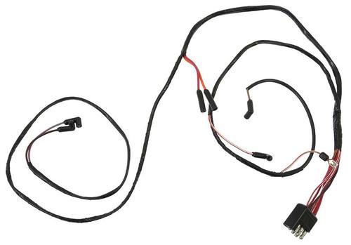 1965 Mustang; 6 Cylinder; W/Warning Lamps & 2 Speed Heater Motor; Firewall to Engine Gauge Feed Wire Harness