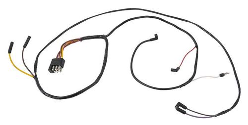 1965 Mustang; 6 Cylinder; W/Warning Lamps & 3 Speed Heater Motor; Firewall to Engine Gauge Feed Wire Harness