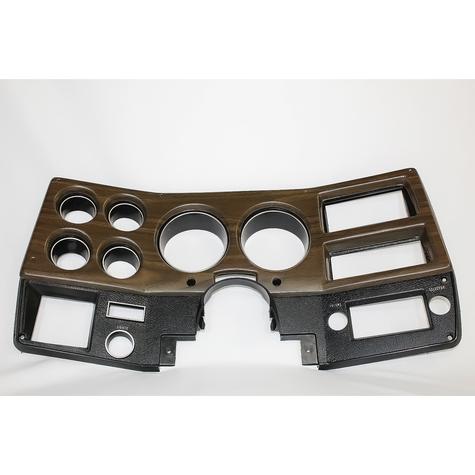 1975-77 Chevrolet C10, K10, Blazer, GMC C15, K15, Jimmy, Suburban; Dash Gauge Bezel; For Models With AC; Black with Silv
