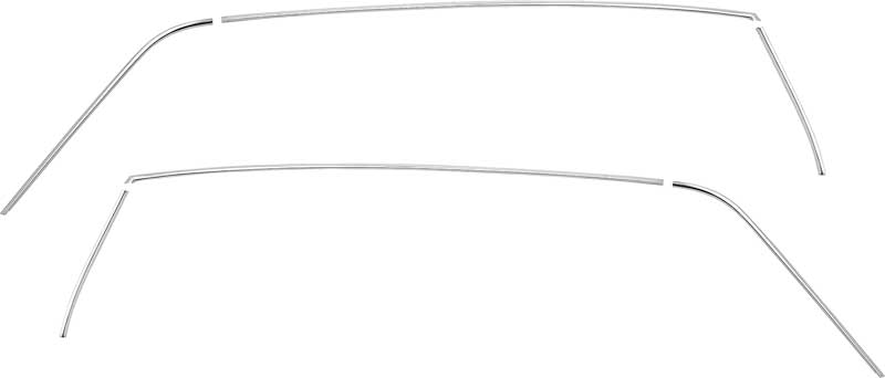 14388 - 1973-74 Nova, Apollo ,Omega, Ventura; Roof Drip Molding Set; 2-Door Coupe & Hatchback; 6 Piece Set