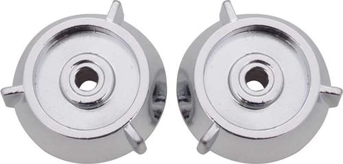 1964-65 Chevy II Nova; Chevelle; Impala; Radio Tone/Fader Knobs; Die-Cast Chrome; Pair