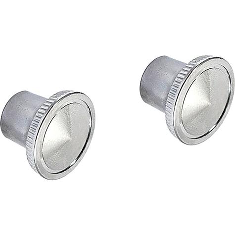 1965-66 Impala, Caprice, Bel Air, Chevy II/Nova, Chevelle, El Camino; Radio Volume & Tuning Knobs; Die-Cast  Zinc; Chrom
