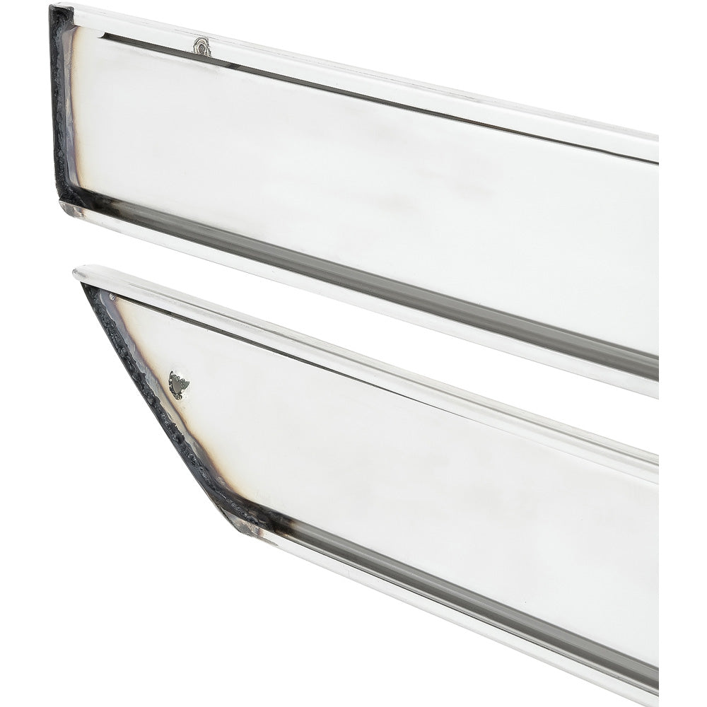 152991 - 1959-60 Chevrolet Impala; Rocker Panel Moldings; Stainless Steel; Pair; With Replacement Style Clips