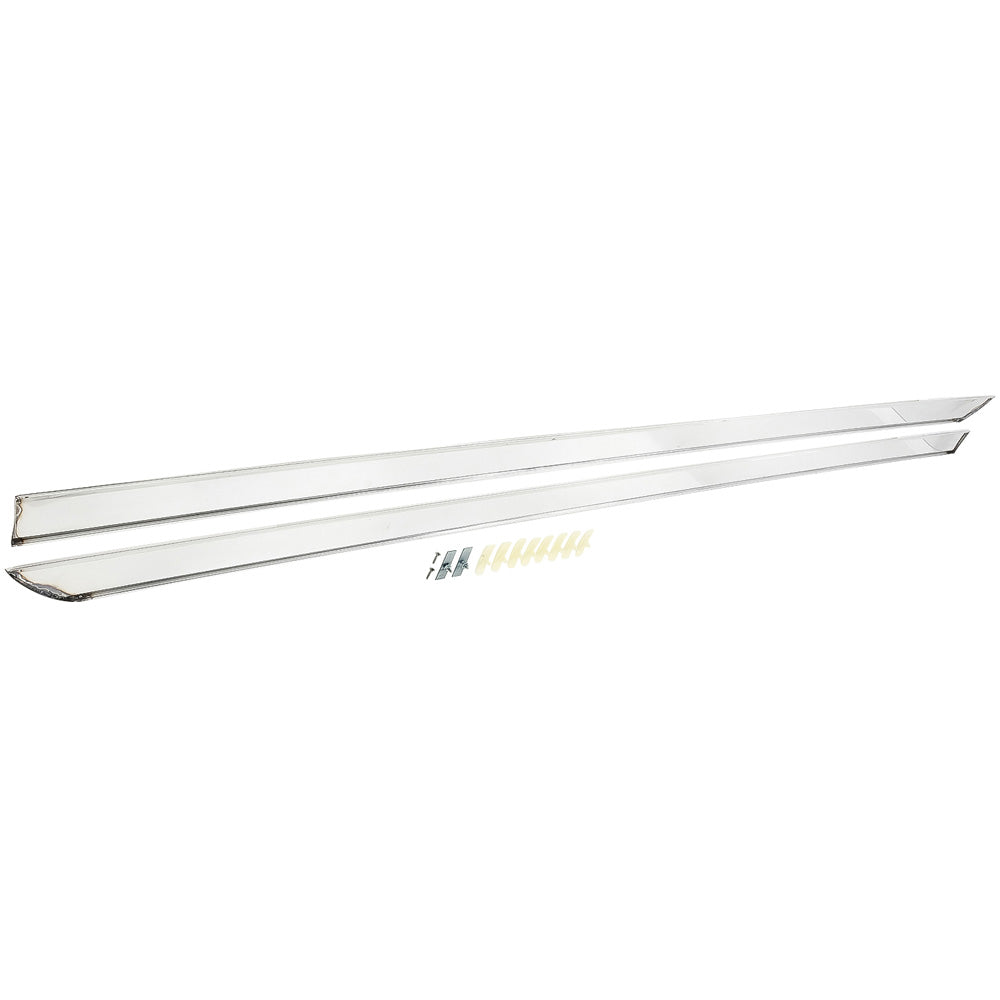 152992 - 1961 Chevrolet Impala; Rocker Panel Moldings; Stainless Steel; Reproduction; Pair