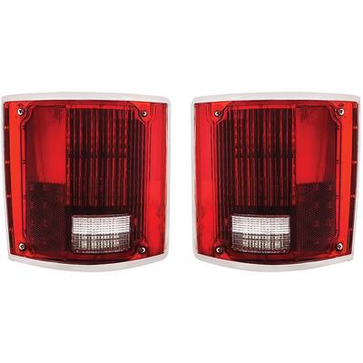 1973-91 Chevrolet, GMC Pickup, Blazer, Jimmy, Suburban; Sequential LED Tail Lamp Assemblies; With Bright Aluminum Trim