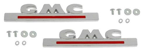 153389 - 1947-54 GMC; Hood Side Emblems; Chrome; Pair