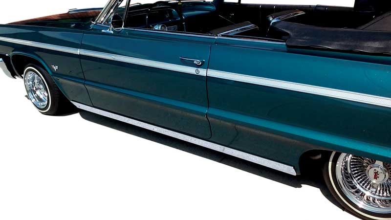 153446 - 1963-64 Impala / Fullsize Rocker Panel Moldings ; Custom