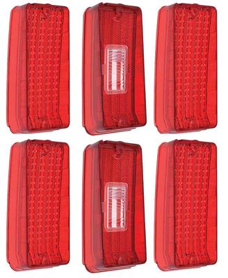 1970 Chevy Impala, Caprice; Tail Light Lens Set; 6 Piece Set; except Station Wagon
