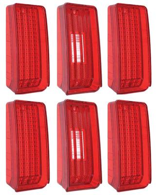 1970 Chevy Impala, Caprice; Tail Light Lens Set; 6 Piece Set; except Station Wagon