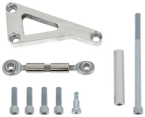 1969-76 Chevy; Alternator Bracket Set; with Small Block; Long Water Pump; Polished Chrome