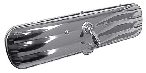 1950-53 Inner Rear View Mirror; Day/Night; Stainless; Loop Mount