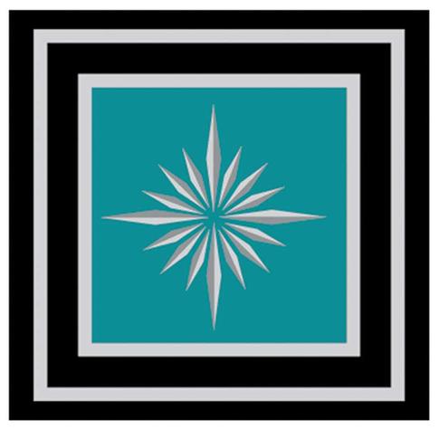1964-67 GM; Seat Belt Emblem Set; Starburst; Standard; Aqua; Pair