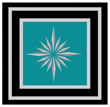 1964-67 GM; Seat Belt Emblem Set; Starburst; Standard; Aqua; Pair
