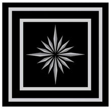 1968-69 GM; Seat Belt Buckle Emblem; Standard Interior; Black; Starburst; Pair