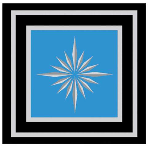 1968-69 GM; Seat Belt Buckle Emblem; Standard Interior; Blue; Starburst; Pair