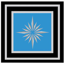 1968-69 GM; Seat Belt Buckle Emblem; Standard Interior; Blue; Starburst; Pair
