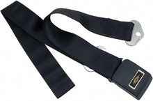 1964-66 Impala, Chevelle, Nova; Standard Seat Belt; Front or Rear; Gold Logo; Black; Each