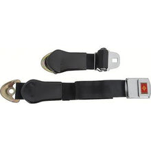 1965-66 Impala, Nova, Chevelle; Deluxe Interior Front Seat Belt; w/Red Starburst; Black Belt: RH or LH; Each