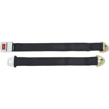 1965-66 Impala, Nova, Chevelle; Deluxe Rear Seat Belt; Red/Gold Starburst; Each