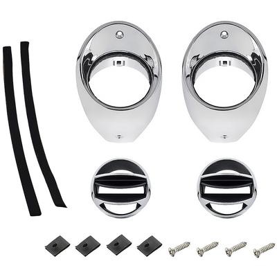 1966-67 Chevrolet Chevelle, Malibu, El Camino; Air Vent Ball and Bezel Set; Chrome Bezels