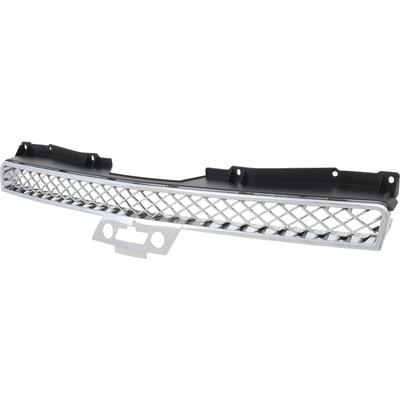 15944321 - 2007-14 Avalanche, Suburban, Tahoe; Upper Front Grill; Chrome Trim; Chrome Mesh Insert; Matte Black Details