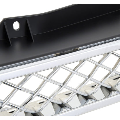 15944321 - 2007-14 Avalanche, Suburban, Tahoe; Upper Front Grill; Chrome Trim; Chrome Mesh Insert; Matte Black Details