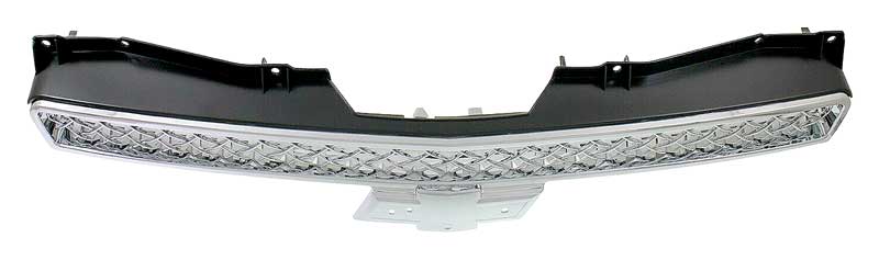 15944321 - 2007-14 Avalanche, Suburban, Tahoe; Upper Front Grill; Chrome Trim; Chrome Mesh Insert; Matte Black Details