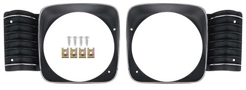 1968 Chevrolet Nova; SS Headlamp Bezels; with Hardware; RH & LH; Pair