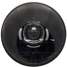 Dapper Lighting; 7-Inch V2 Projector Headlight; High/Low; Halogen; Black Housing; Black Shroud; Clear Glass Lens; Outer 