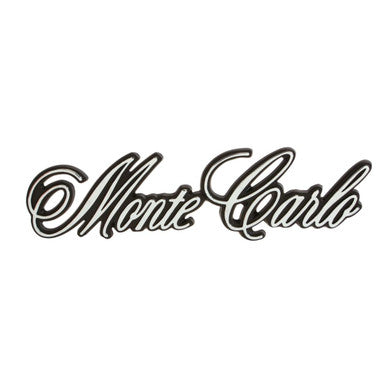 Trim Parts 1970-71 Chevrolet Monte Carlo Rear "Monte Carlo" Emblem W/Fasteners, Each - (1649)