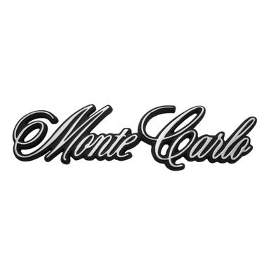 Trim Parts 1970-71 Chevrolet Monte Carlo Rear "Monte Carlo" Panel Emblem W/Tape, Each - (1662)