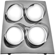 1968-69 Camaro, Firebird; Quad Pod Console Gauge Panel; (4) 2-1/16" Holes; Brushed Aluminum