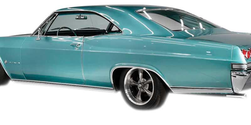 16997 - 1965 Chevrolet Impala; Rocker Panel Molding Set; w/ Hardware; 4 Piece Set