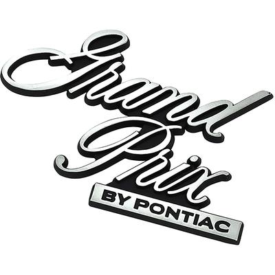 1700916 - 1973-77 Pontiac Grand Prix; Trunk Emblem; Grand Prix by Pontiac Nameplate