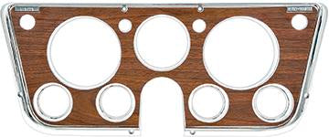 1969-72 Chevrolet/GMC Trucks Equipped with Gauges - Dash Bezel - Woodgrain